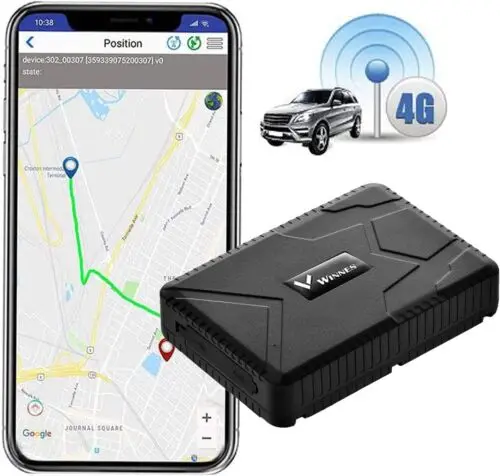 4G GPS Tracker for Vehicles 7800mAh Waterproof Real Time Car GPS Tracker with...