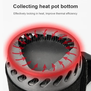 BRS 61 Camping Integrated Heat Collecting Pot Burner Ultralight Portable Hiking Furnace Outdoor Cooking Backpacking Stove System 5