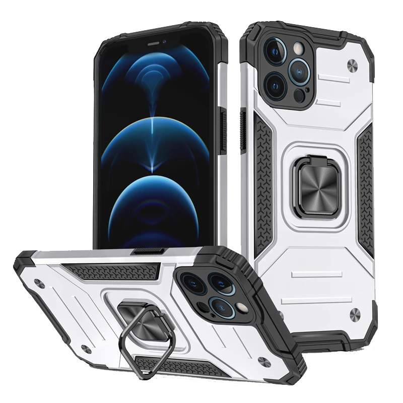 xr cases Shockproof Armor Kickstand Case For iPhone 13 12 11 Pro Max XS Max XS XR X 7 8 6S Plus 13 Finger Magnetic Ring Hard Holder Cover iphone xr clear case