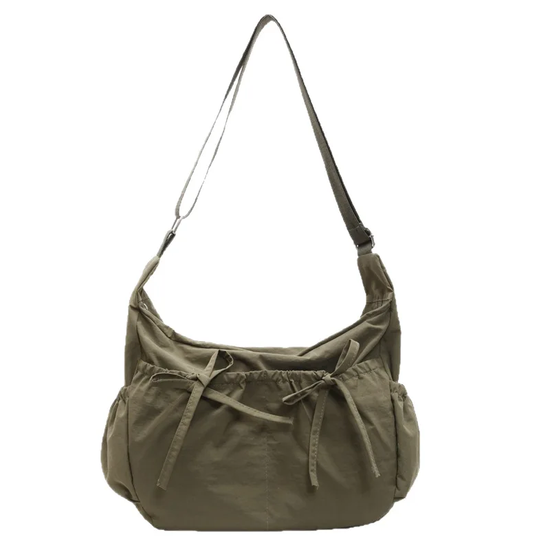 Lightweight Wrinkled Single Shoulder Handbag New Commute Travel Class Tote Bag