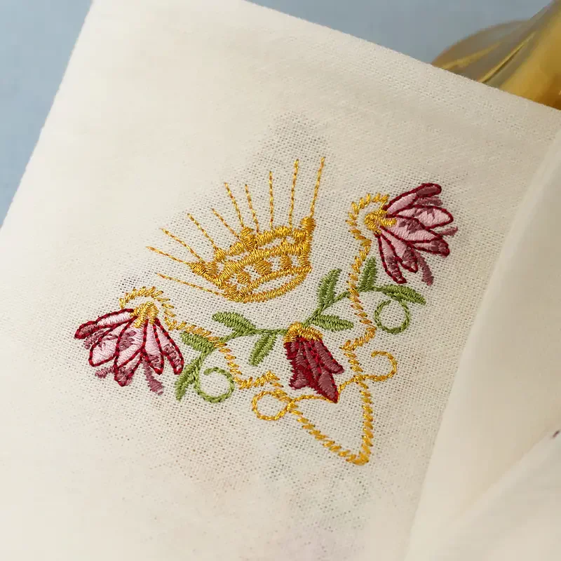 Nine Fold Fabric Father Mass Liturgy European Chalice Coaster Fabric Silk Thread Embroidery Saran Wrap