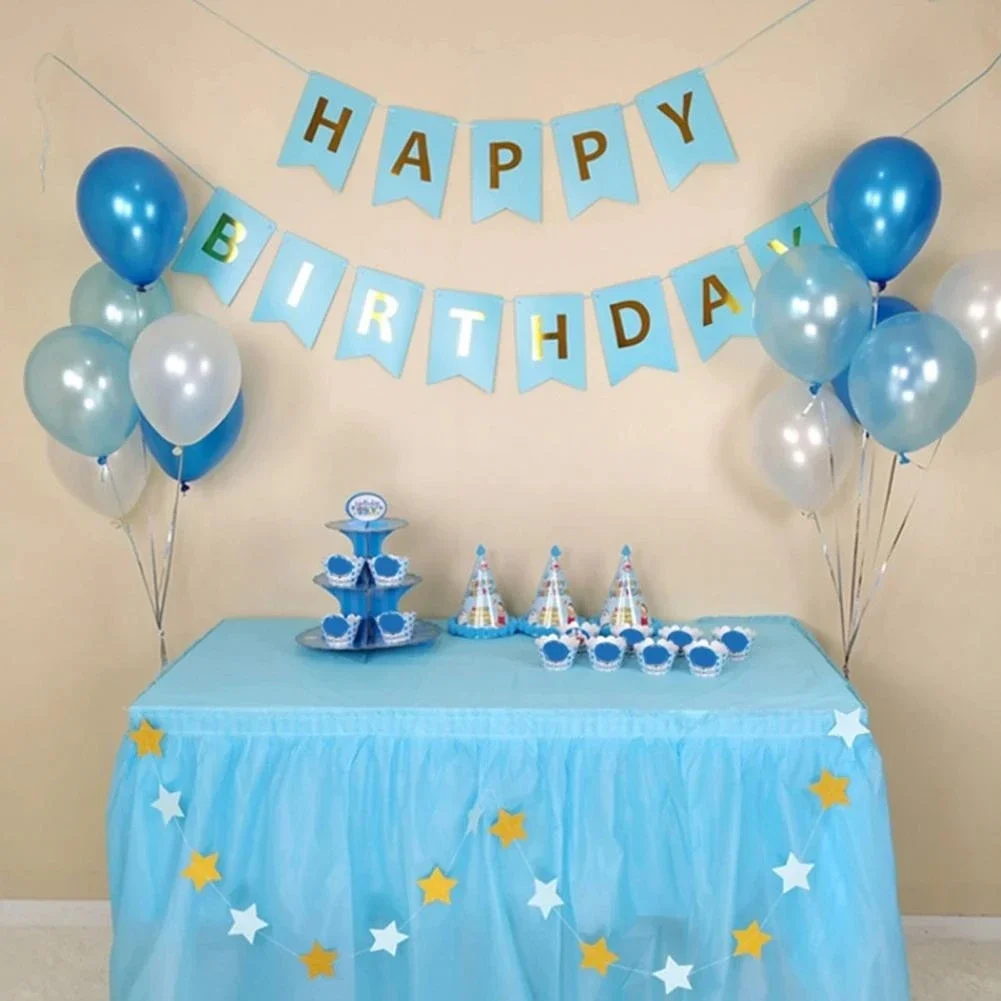 Rectangle Tulle Table Cover Waterproof Table Skirt Disposable Tablecloth for Birthday Party Supplies Wedding Decoration 6