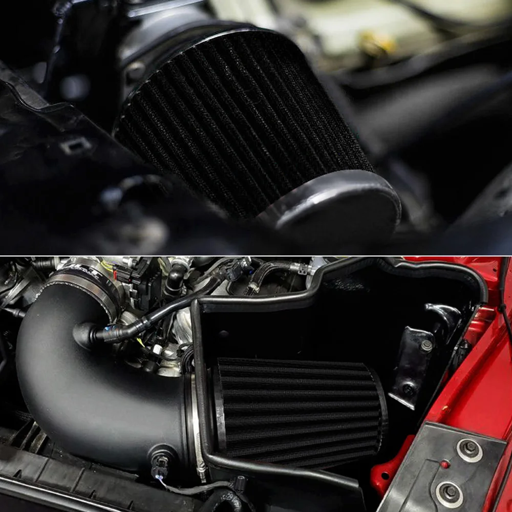 Car high flow cold air intake system mushroom head air filter 76mm 70mm 63.5mm 60mm