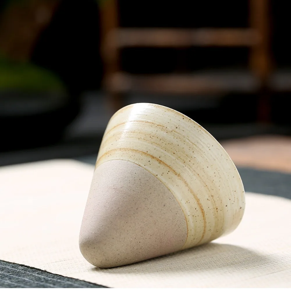 أكواب قهوة سيراميك بقاعدة ، كوب مخروطي ثلاثي الشكل...