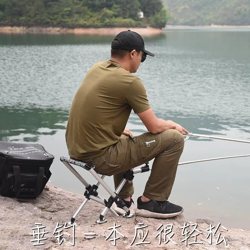 Aluminum Fishing Chair Outdoor Multifunctional Strong Load-Bearing 낚시의자 Adjustable Folding 캠핑의자 стул для рыбалки Camping Chair