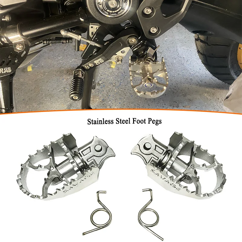 Motorcycle Stainless Steel Foot Pegs FootRest Footpegs Foot rest For