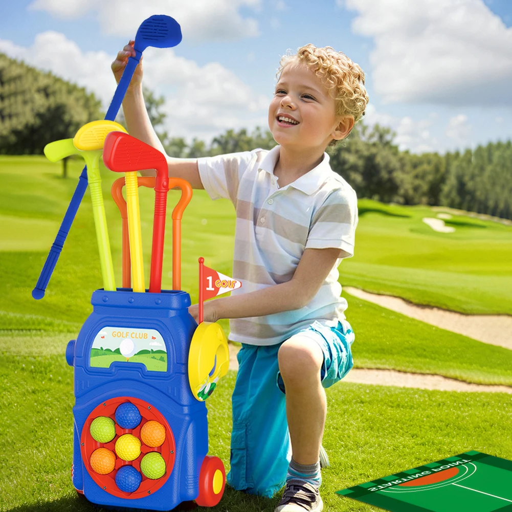 Kids Golf Set Includes 4 Golf Clubs 7 Golf Balls & Golf Cart Indoor and Outdoor Golf Toys Birthday Gift for 3/4/5/6 Year Old Kid: 3 - 5 Days Free Delivery Only UK