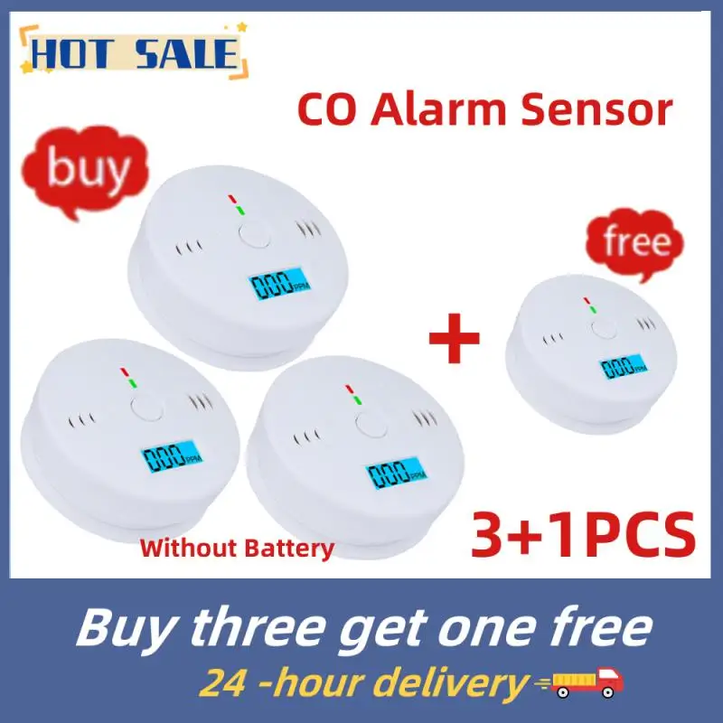 

Independent CO Alarm Sensor Carbon Monoxide Alarm Detector 85dB High Sensitive Warning LCD Photoelectric Display For Home Hotel