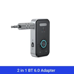 Wireless Bluetooth Audio Transmitter & Receiver with 3.5mm AUX Jack for Car, Headphones, and Speakers (T67)