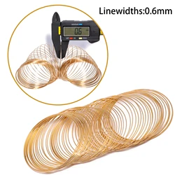Elegant Metal Wire Rings for DIY Jewelry Making - Golden & Silvery Finish, 60 - Piece Set (Golden)