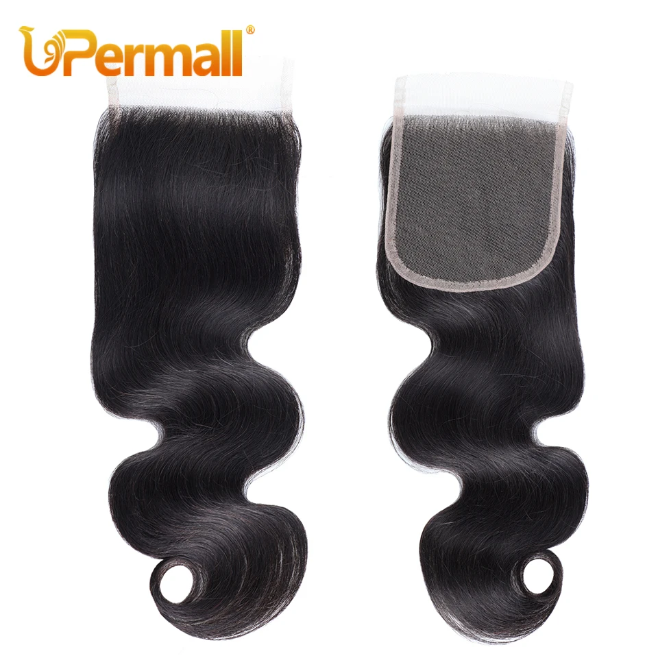 Human Hair Lace Closure Frontal Straight Body Wave 4x4 13x4