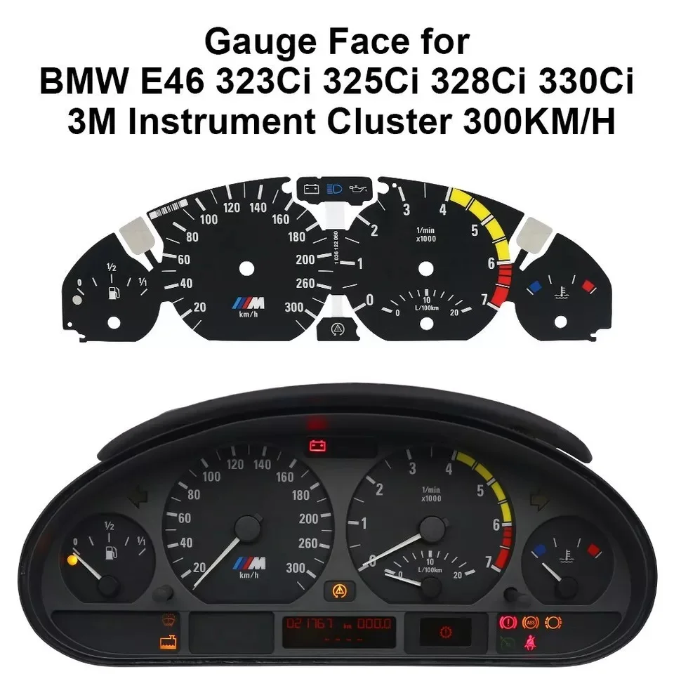 Car Gauge Meter Gauge Face For BMW E46 3M Instrument