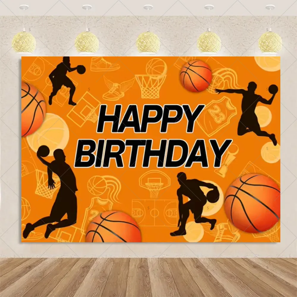 Basketball-Themed Birthday Party Backdrop & Photo Prop Banner