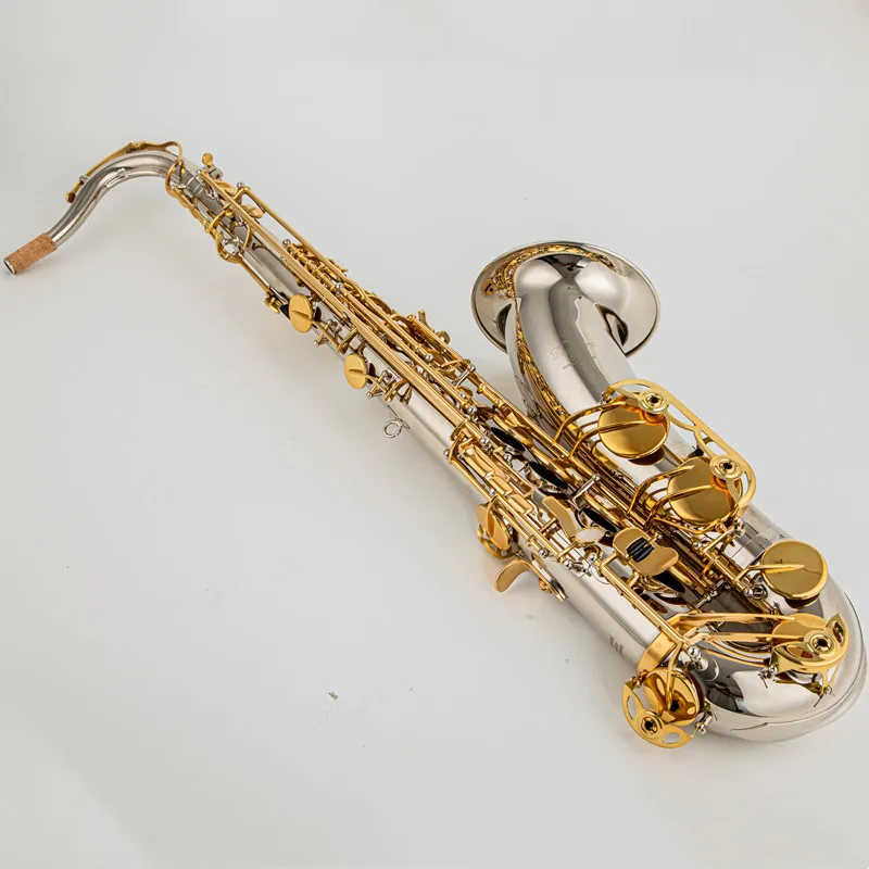 

Japan 875EX Silver Plated Body Key of Bb Tenor Saxophone Professional Musical instrument With Case Accessories Free Ship