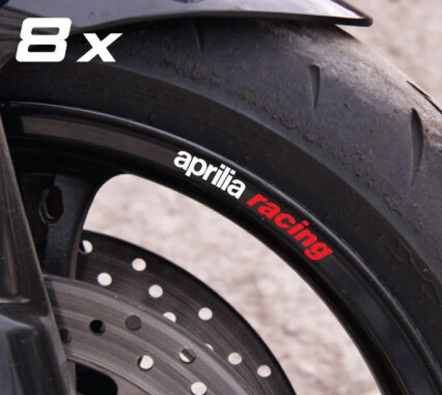 8 X Aprilia гоночные мотоциклетные колеса наклейки ламинированные Rs Rsv Tuono |