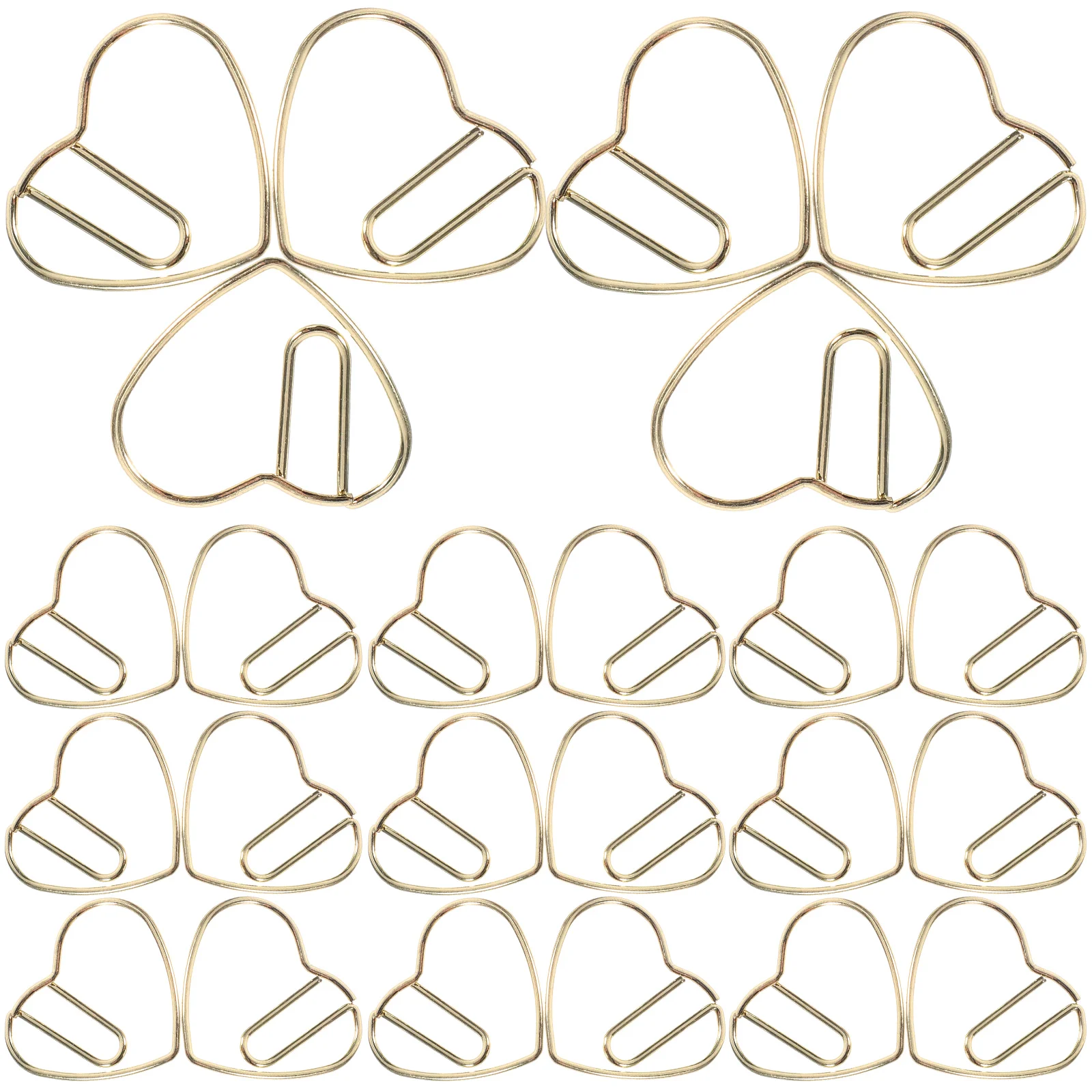 

50 Pcs 50pcs Packaged (rose Gold) Valentine Heart Shaped Paper Clip Tiny Clips Crafts