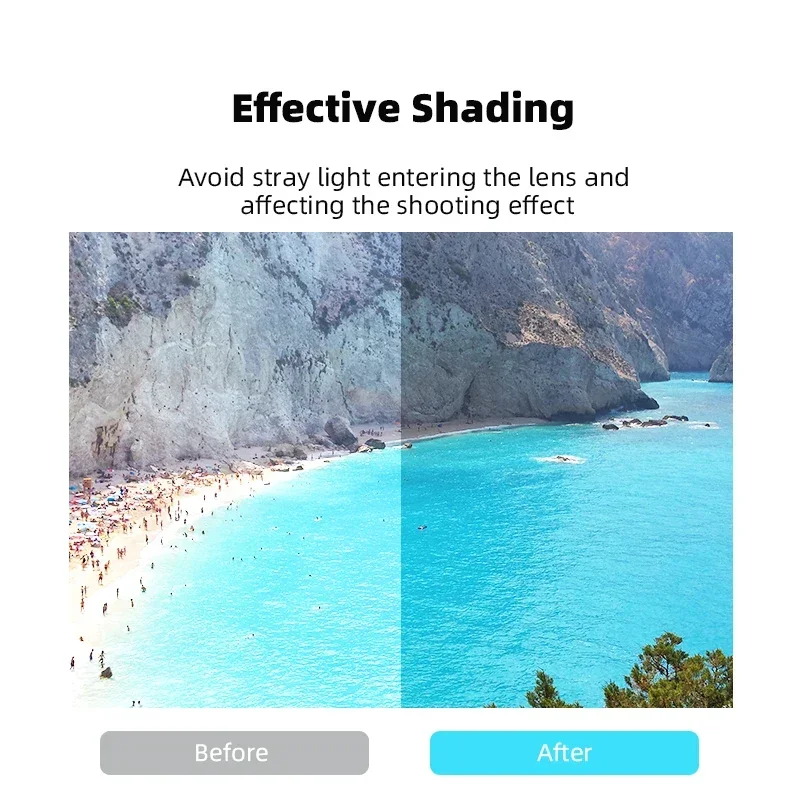Pare-soleil pour DJI Air 3 avec trépied, utilisé en extérieur pour réduire les reflets et améliorer la qualité des images.
