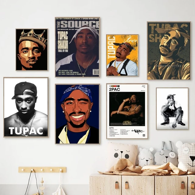 2pac Red Collage Rap Poster