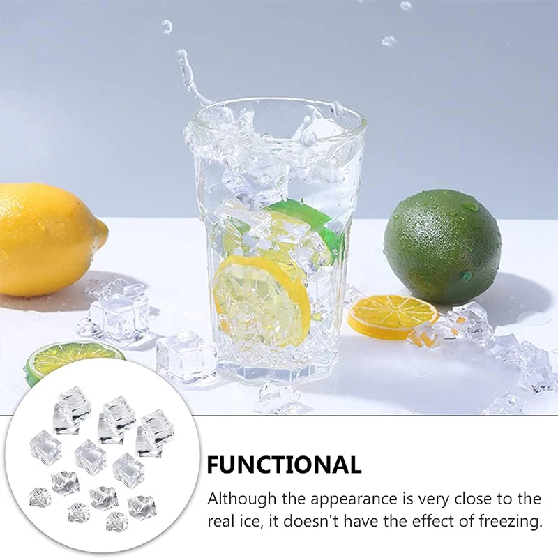 Photography Props Artificial Ice Cubes Acrylic Fake Crystal Cubes Drinks Whiskey Beer Display Wedding Bar Party Decor 8/10/25pcs handheld photo props