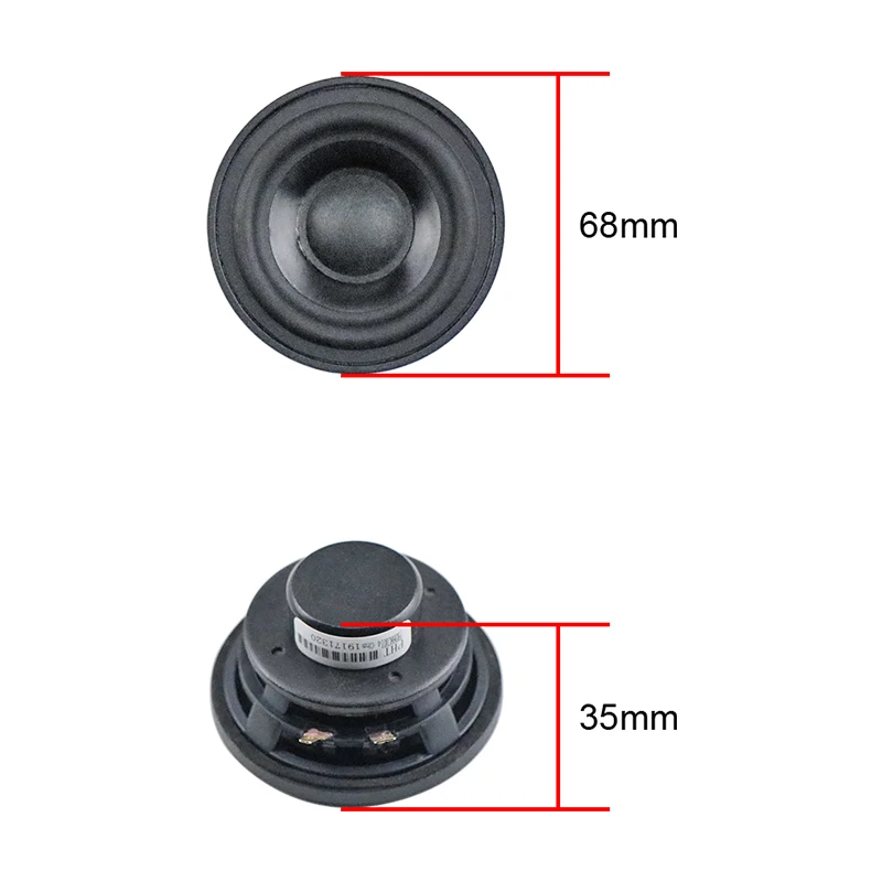 GHXAMP 2.5 inches 68mm Danish Aluminum Frame Car Midrange Mid-tone Modification 4ohm 15W 2pcs 2
