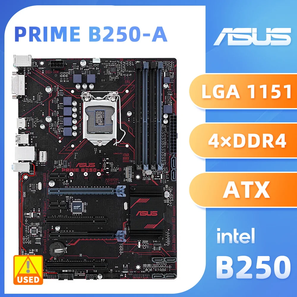 LGA 1151 Motherboard ASUS PRIME B250A Intel B250 Motherboard For 7/6