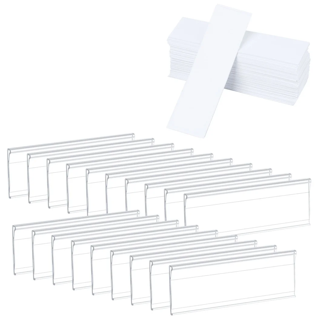 https://ae01.alicdn.com/kf/Sba63a49dfa2b4d5dab6536521058741eh/150Pcs-Drawer-Label-Holder-Set-With-Paper-Label-Inserts-Shelf-Tag-Holders-Transparent-Shelf-Label-Clips.jpg