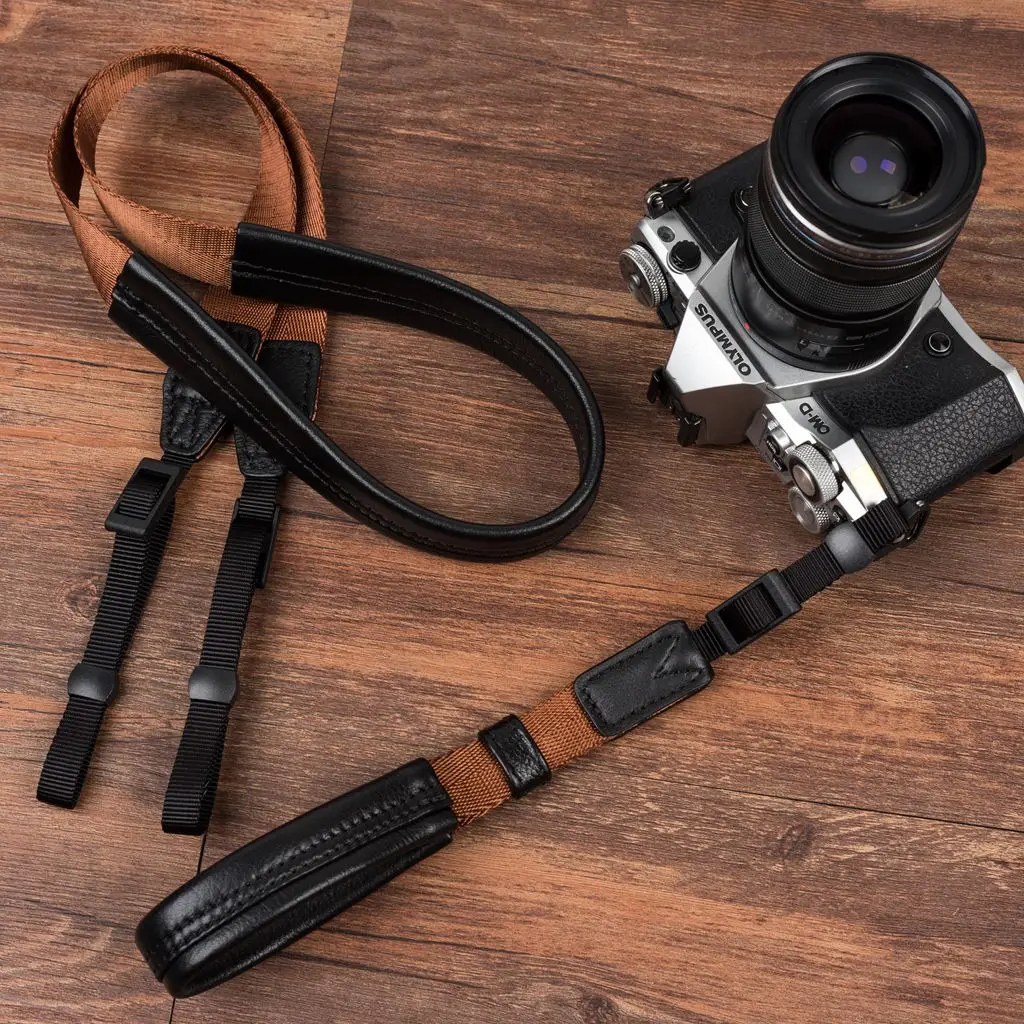 Tracolla Per Fotocamera In Pelle Bovina Originale Cinturino Per Collo Dslr In Vera Pelle Cordino Da Polso Vintage Per Fuji Micro Single Xt20 Xt30 Xt3