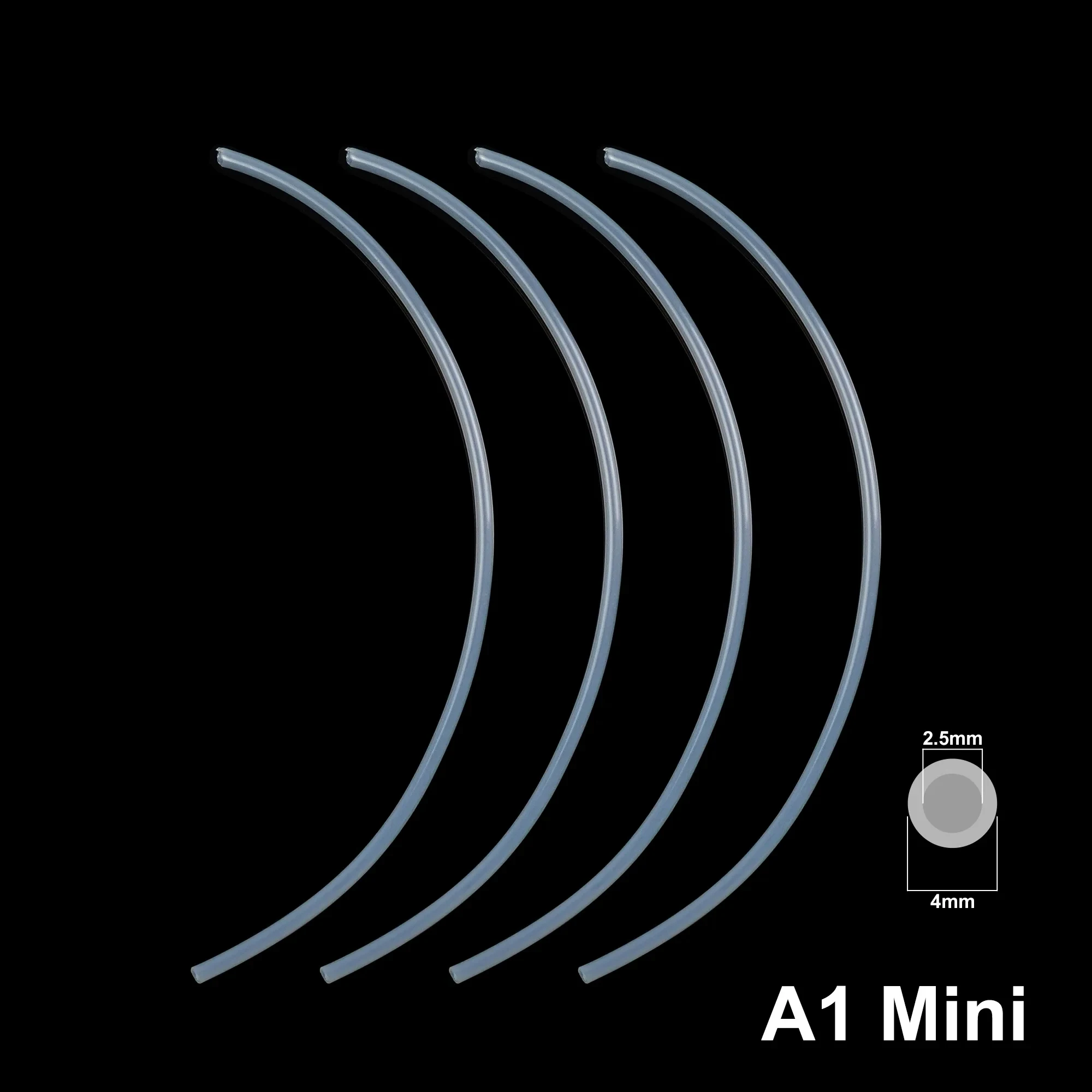 1/2/4M Bowden-Extruder PTFE-Schlauch für J-Head/Ender 3/Bambu Lab P1P AMS A1 Mini 1,75mm Filament ID 2/2,5mm OD 4mm Teflon-Rohr – Detail 6