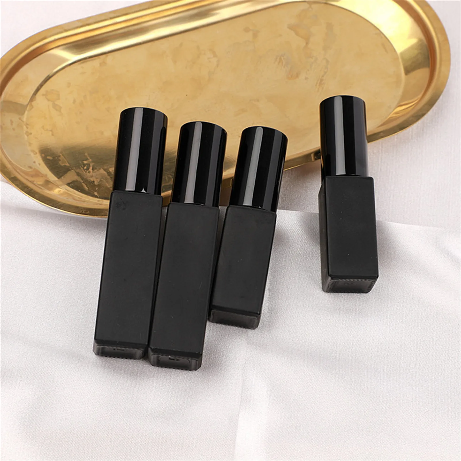 5/10ML Refillable Perfume Bottle Portable Cosmetics Atomizer Matte Black Square High-end Glass Empty Spray Bottles for Travel 2