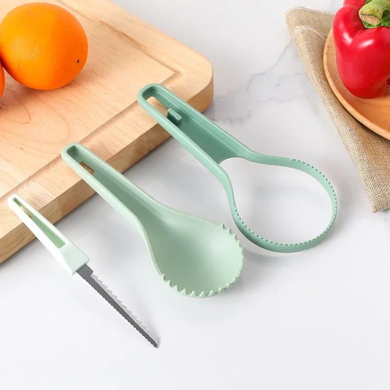 For Halloween Pumpkin Tool 3 In 1 Fruit Sharp Cutter Copper Multifunctional Handmade Kitchen Tool For Home Accessories