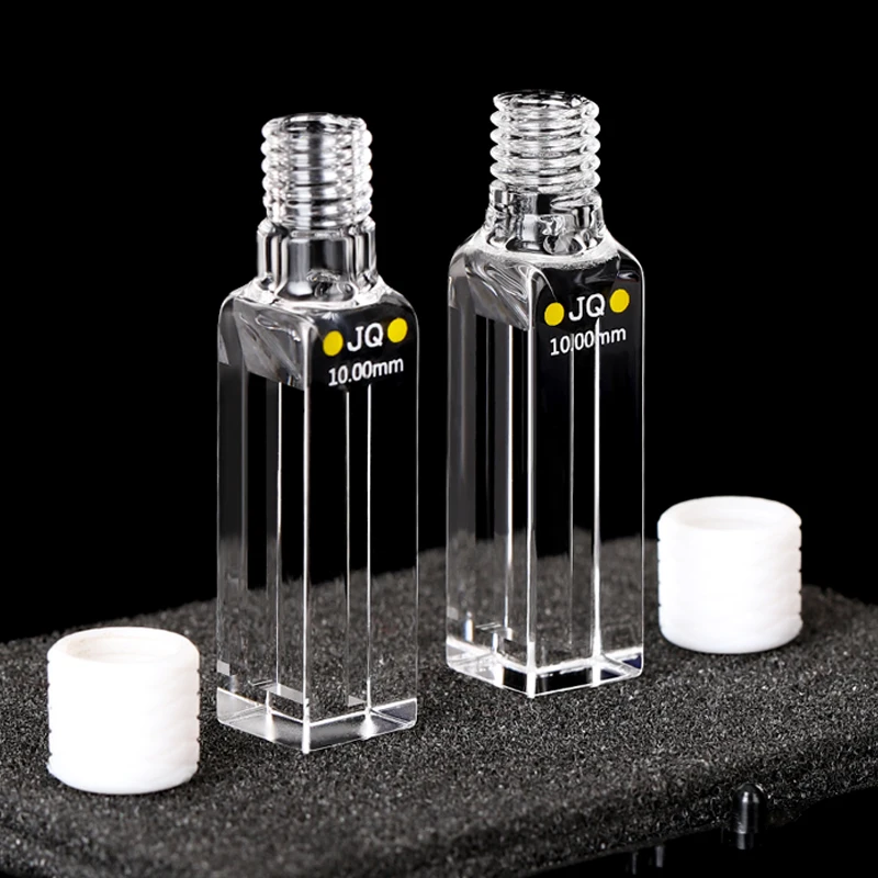 나사 캡이 있는 쿼츠 큐벳 셀 (10mm), 4 방향 조명, 700ul, 슬릿 2mm