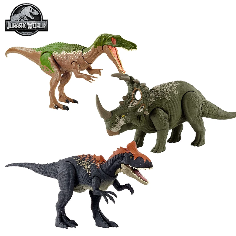 Genuine mattel Jurassic world sound strike Baryonyx Grim triceratops Cryolophosaurus genuine dinosaursboy toys for children 1 Genuine mattel Jurassic world sound strike Baryonyx Grim triceratops Cryolophosaurus genuine dinosaursboy toys for children 1
