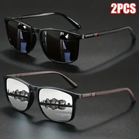 2 paires de lunettes de soleil polarisées carrées vintage de luxe UV400 pour hommes et femmes, idéales pour le cyclisme, la conduite, la pêche et les voyages 2