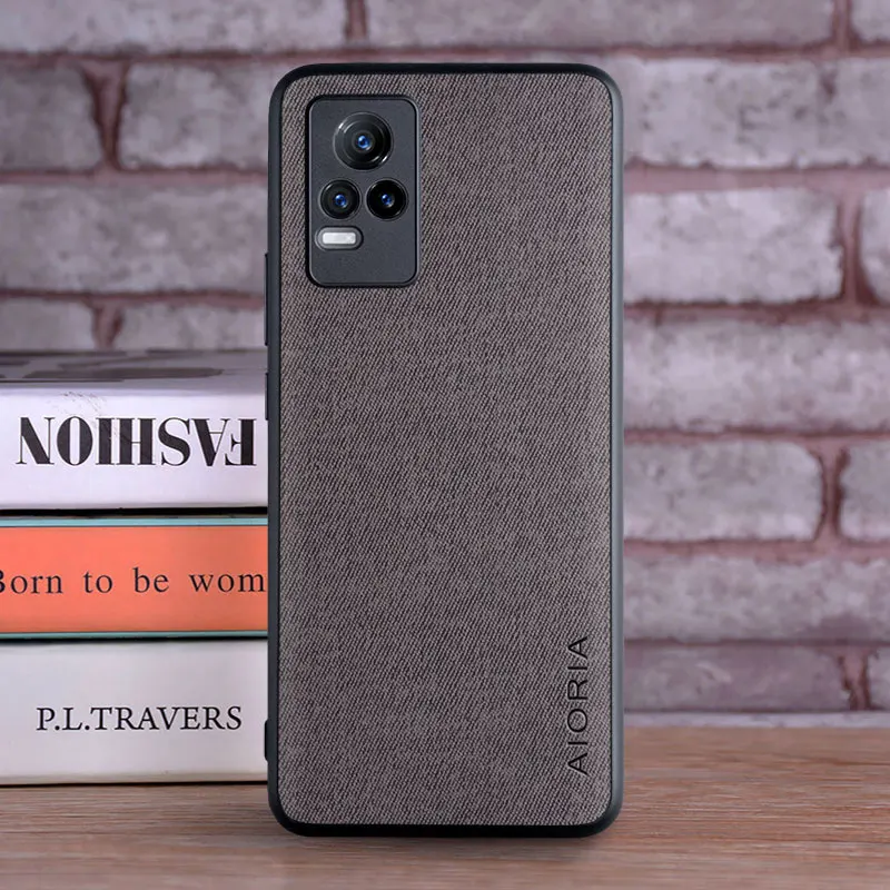 Luxury Textile Leather Skin Soft TPU Hard Phone Case Cover