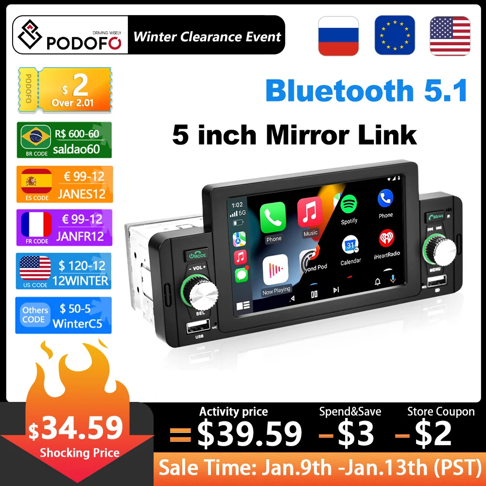 Bluetooth Car Radio Nissan Android Auto Multimedia Player Carplay Receiver Car