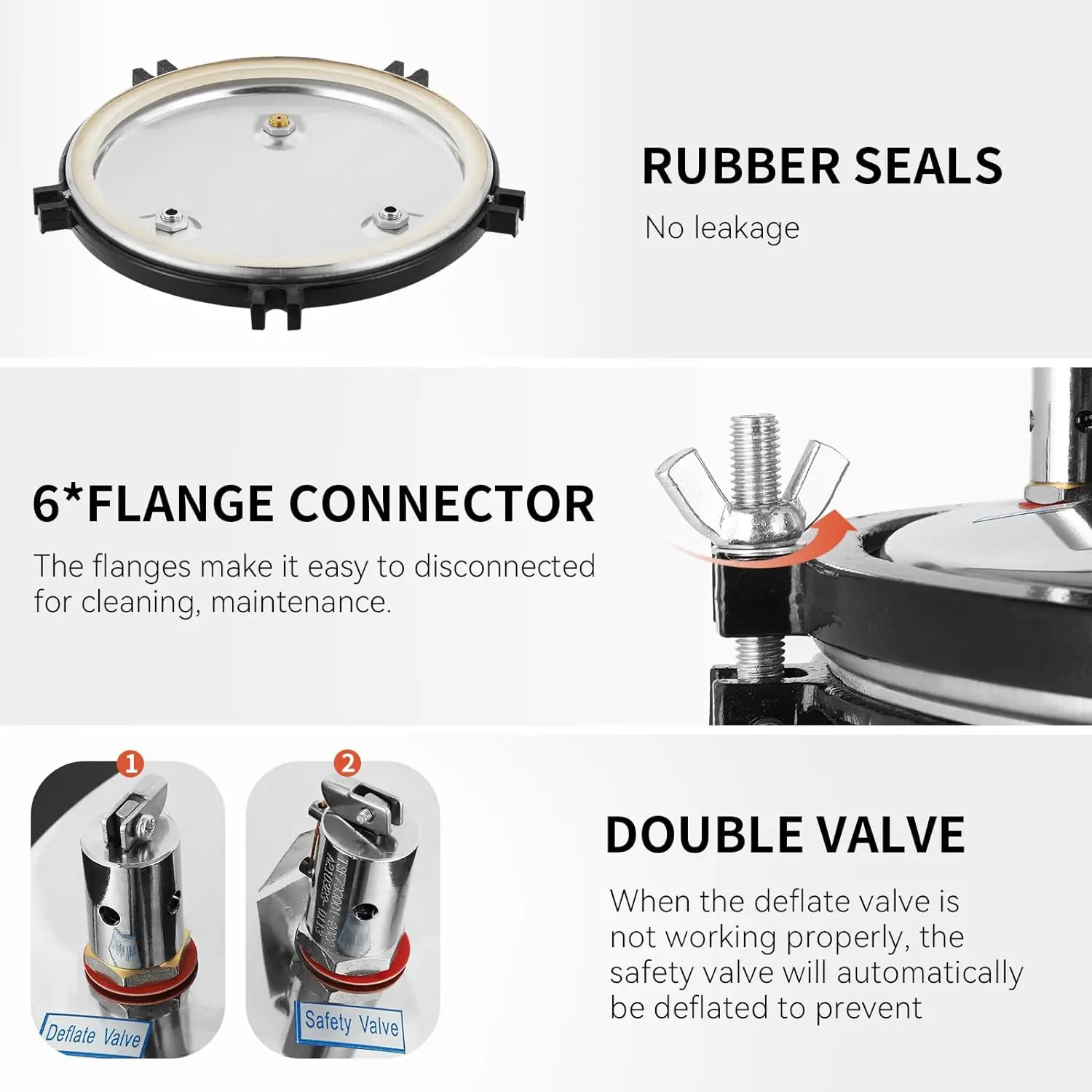 18L Electric Pressure Canner 19 QT Stainless Steel Portable Pressure Canner for Mushroom Growing, Jar Canning 1.2KW 1 4
