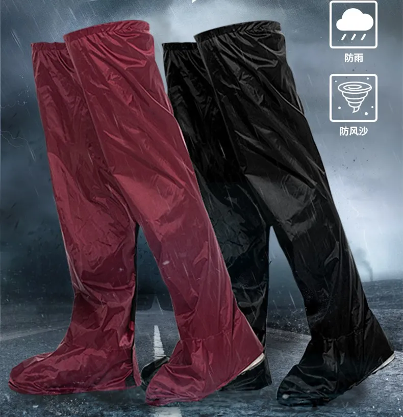 Description Picture 3 of itemPVC Waterproof Knee Length Rain Pants Men Women Outdoor Hiking Camping Riding Waterproof Wading Pants Leg Cover Shoes Covers