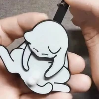 Creative Pull Play Egg Cat Keychain Pendant Cute and Funny Rotatable Acrylic Hanging Ornaments Bag Pendant for Gifts 2025 HOT 1