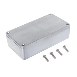 Premium Aluminum Metal Enclosure for DIY Guitar Effects Pedals (Silver)