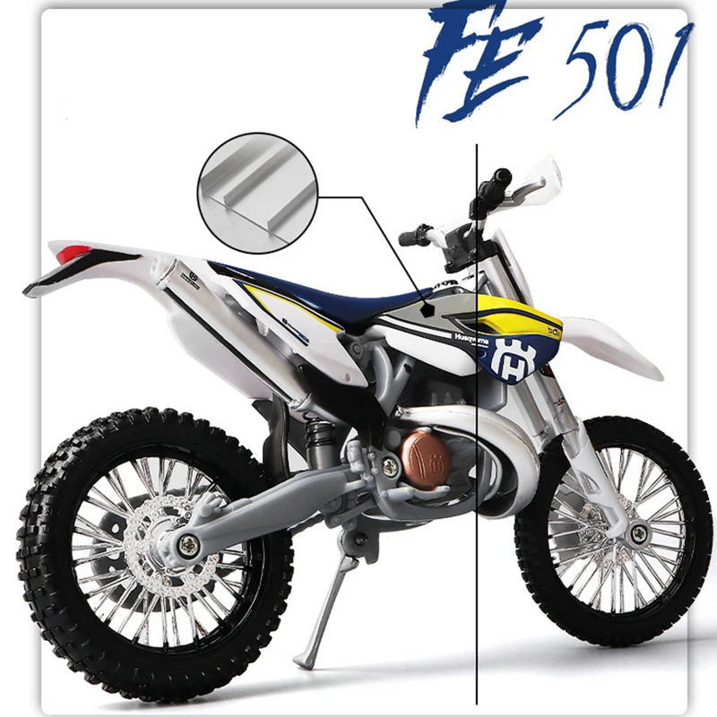 1/12 Husqvarna FE 501 Cross-country Motorcycle Model Alloy Simulation Metal Racing Street Motorcycles Model Collection 5