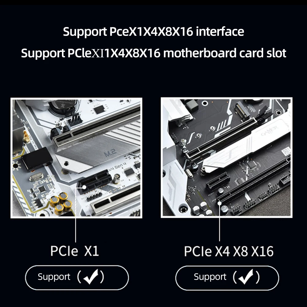 M.2 NVME To PCIe4.0 X1 Expansion Card Adapter 32Gbps Converter Card with Heat Sink for M Key M.2 NVME SSD 2230/2242/2260/2280