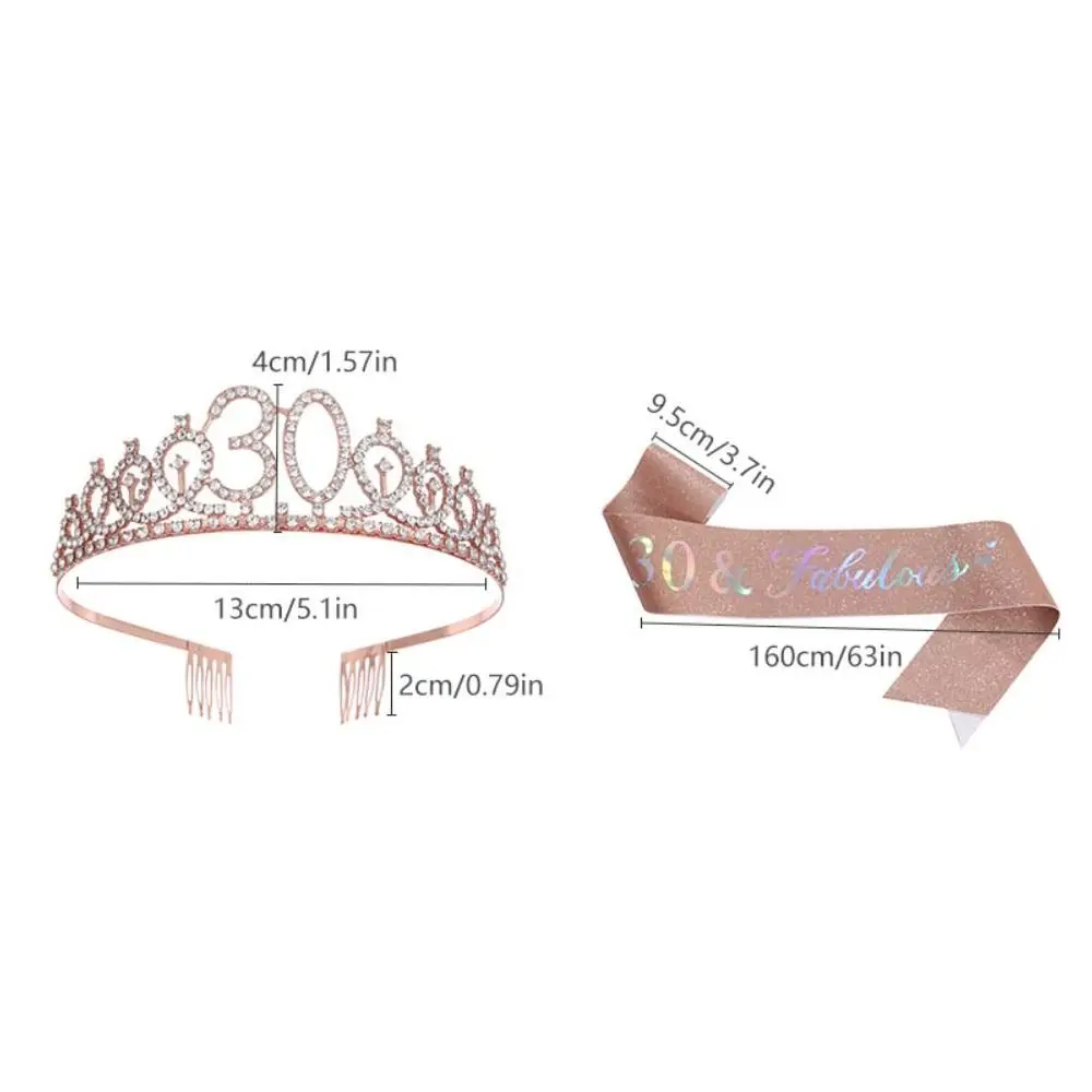 Creative Wedding Hair Accessories Temperament Princess Elegant Birthday Party Set Rhinestone Tiara Crystal Crown Shoulder Strap