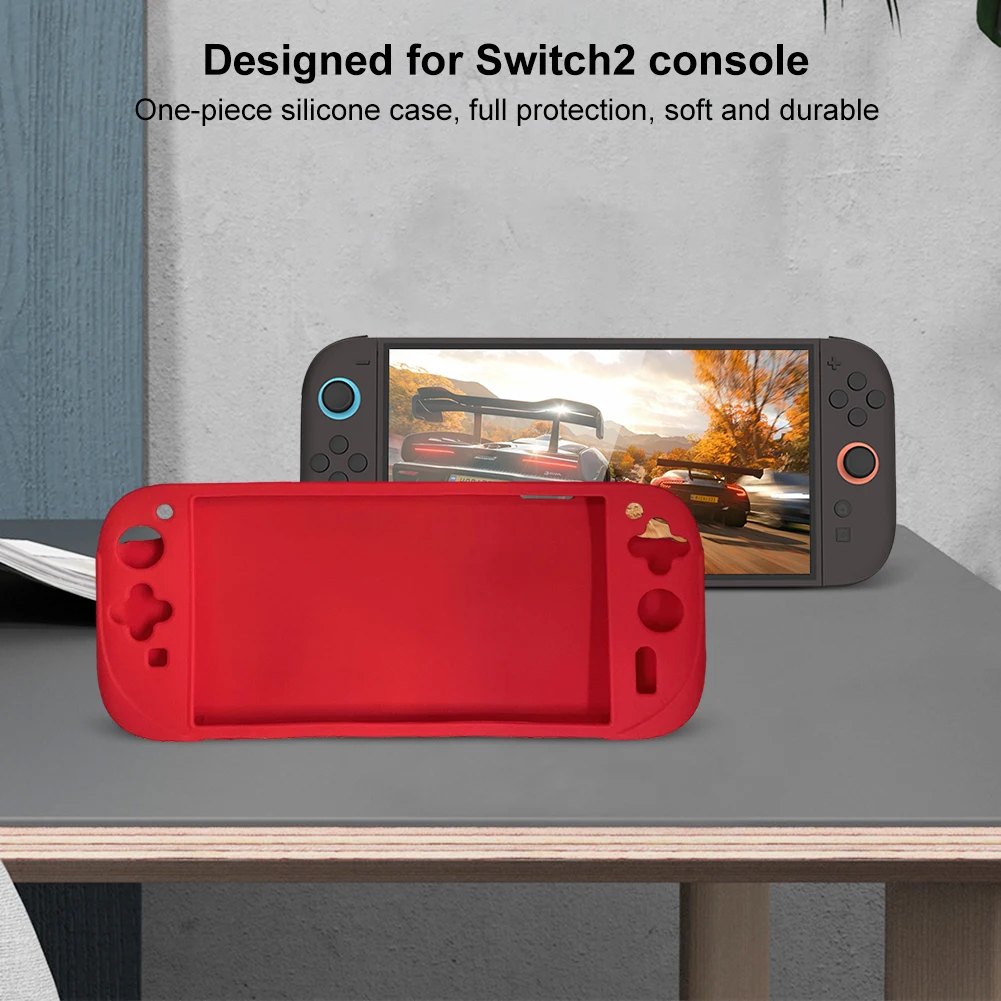For Nintendo Switch 2 Silicone Case Protective Skin Sleeve Shockproof Protection Cover Shell For Switch 2 Handheld Game Console