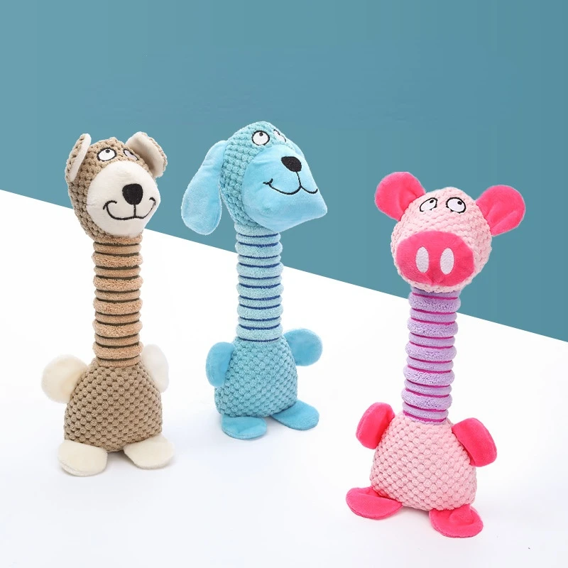 

Dog Puppy Toys Pet Supplies Pets Chew Toy Animal Shape Bite Resistant for Small Medium Dog Accessories Plush Sound