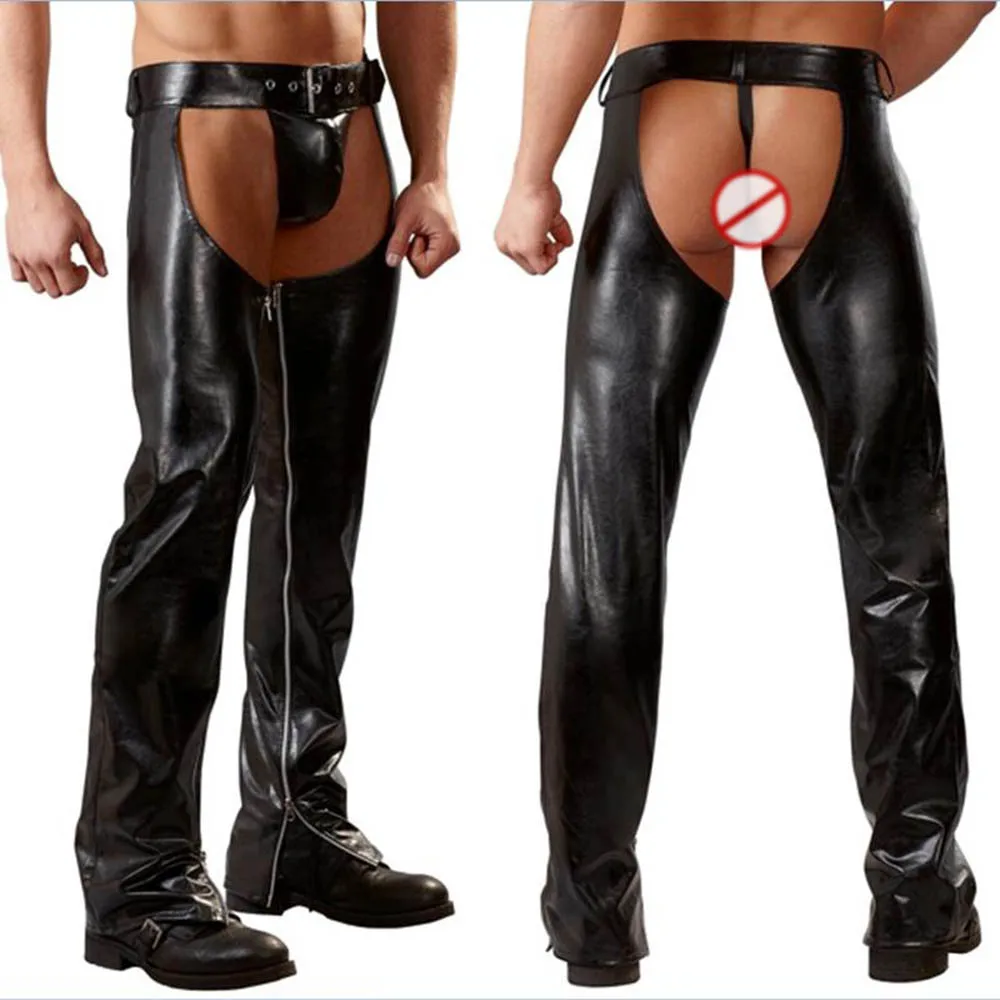 Exposed Butt Butt Open Crotch G Strings Porno Trousers Mens New Male Casual Sexy Slim Fit Solid Color Erotic Pants Long Trousers