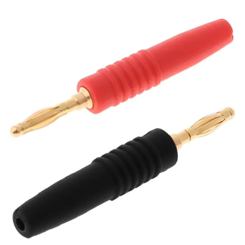 

10pcs 2mm Wire Cord Solder Type Male Banana Plug Connector Musical Speaker Cable Pin Adapter N2UB