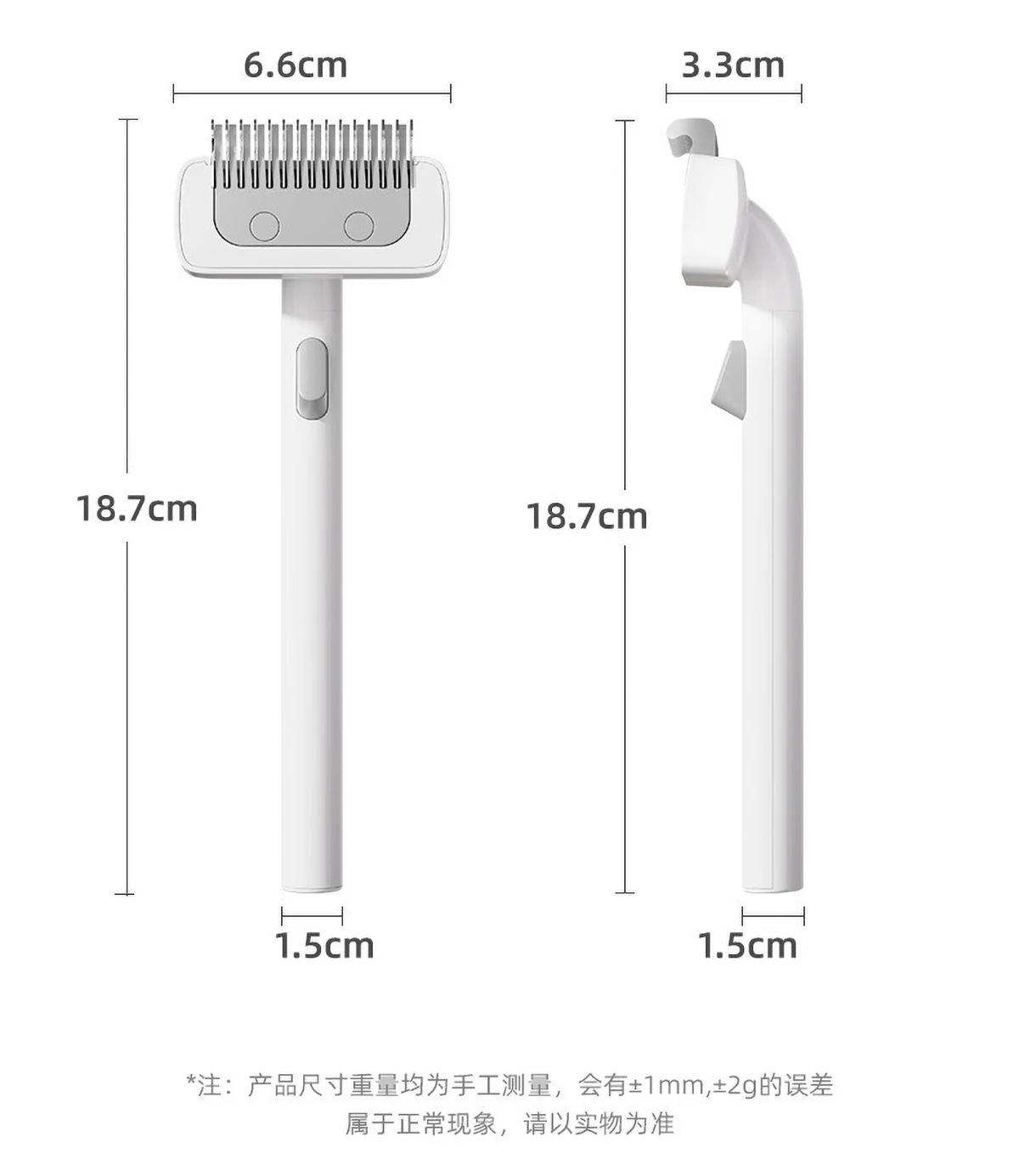 Click Hair Removal & Knot Remover Comb for Cats/Dogs, Stainless Steel Blades, Safe Detangling Tool with Ergonomic Handle 6