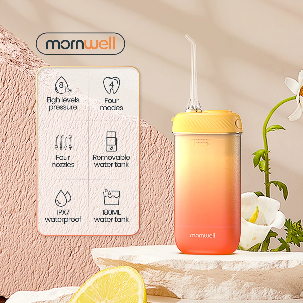 Mornwell F23 Dental Water Jet Portable Oral Irrigator For Teeth USB Rechargeable Flosser Cleaner Whitening | Бытовая техника