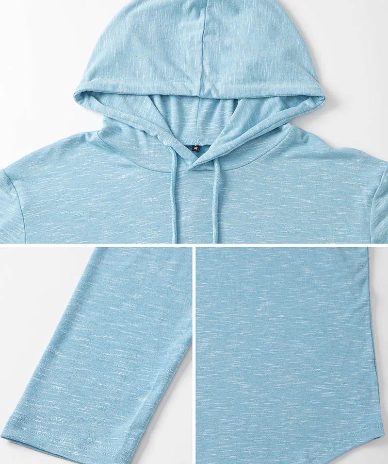Men's Lightweight Athletic Hoodies Long Sleeve Workout Sport Hooded Shirt Casual Gym Running Jogger Shirt Pullover Sweatshirt 6