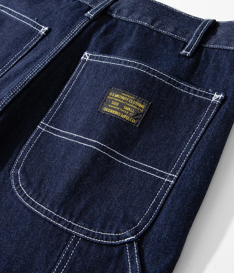 Original Denim Railway Worker Jeans Pants Amikaki Striped Longs